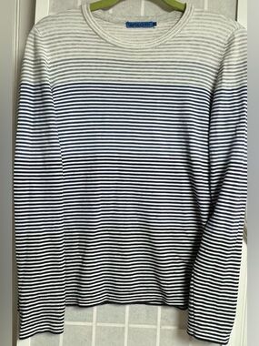J.Mclaughlin Women's Size Small Striped Long Sleeve Cerewneck Sweater